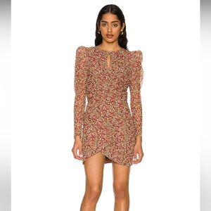 Bardot Ruched Ditsy Floral Mini Dress